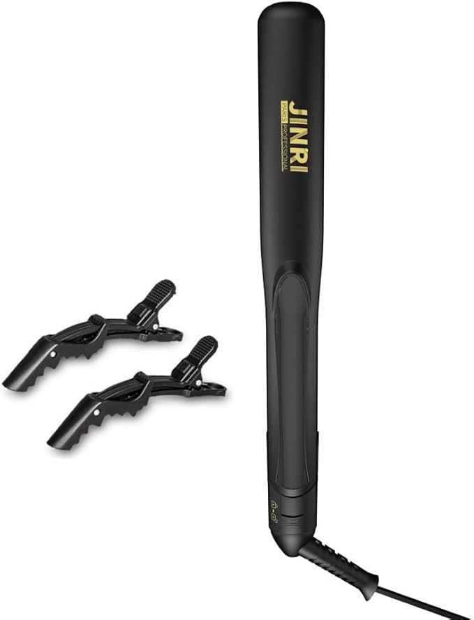 3 in 1 Heated Hair Styling Tool: Straightener, Crimper, and Hot Brush - Smooth Anti-Frizz Finish | Electric Brush for Straightening and Styling (M)