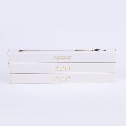 Docolor Eyebrow Brush Duo Eyebrow Spoolie 3Pcs Professional Angled Eye Brow Brush Perfect for Lining and Shaping Brows, Spoolie for Brows or Lashes White