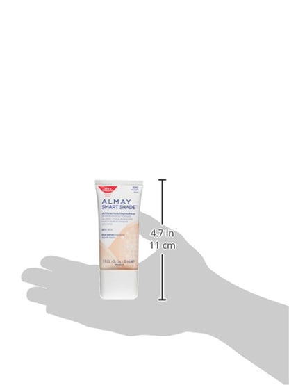 Almay Skintone Matching Foundation, Smart Shade Face Makeup with SPF 15, Hypoallergenic, Oil-Free, Dermatologist-Tested, 300 Straight Up Medium, 1 fl oz