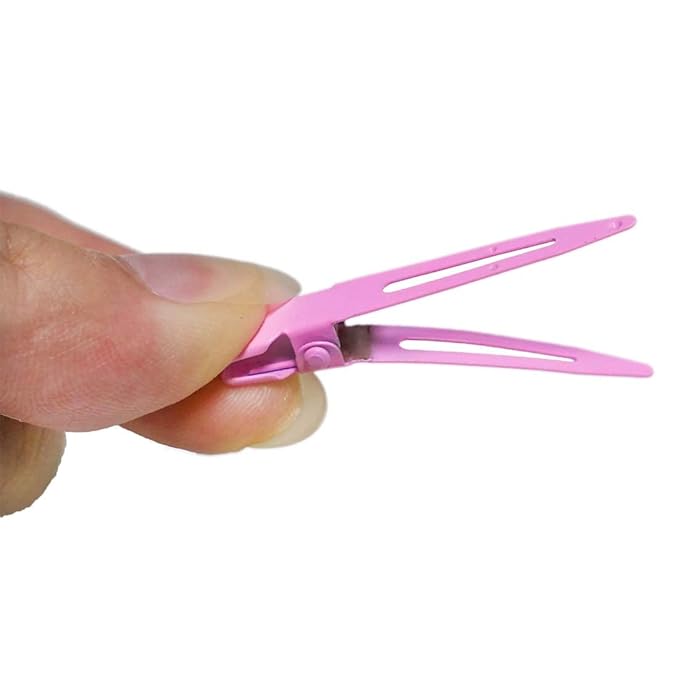100 Packs Assorted Color Alligator Curl Clips, bandenger 1.8 Inch Single Prong Clips Hair Accessories,for Girls and Women,Hair Styling,Hair Coloring, Random Color (Assorted Color)