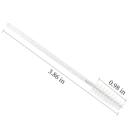 300 PCS Eyelash Extension Supplies Kit Disposable Micro Swab Brush Eyebrow Spoolies Lip Stick Brush Mascara Wand Applicator Makeup Brush Tool (White Black Gold Sets)