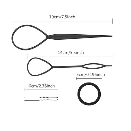Hair Accessories Set: Foam Bun Shapers, French Twist Clip, Snap Buns, Elastic Bands, Hair Pins (Blonde)