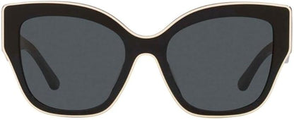 Tory Burch Sunglasses TY 7184 U 192987 Black With Ivory Piping