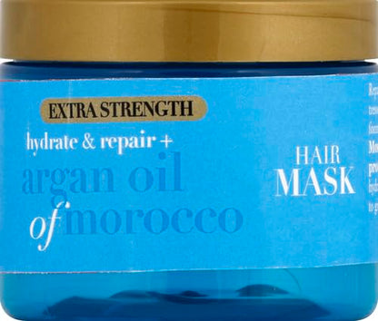 OGX Extra Strength Hydrate Repair + Argan Oil of Morocco Hair Mask Deep Moisturizing Conditioning Treatment, Citrus, 6 Ounce