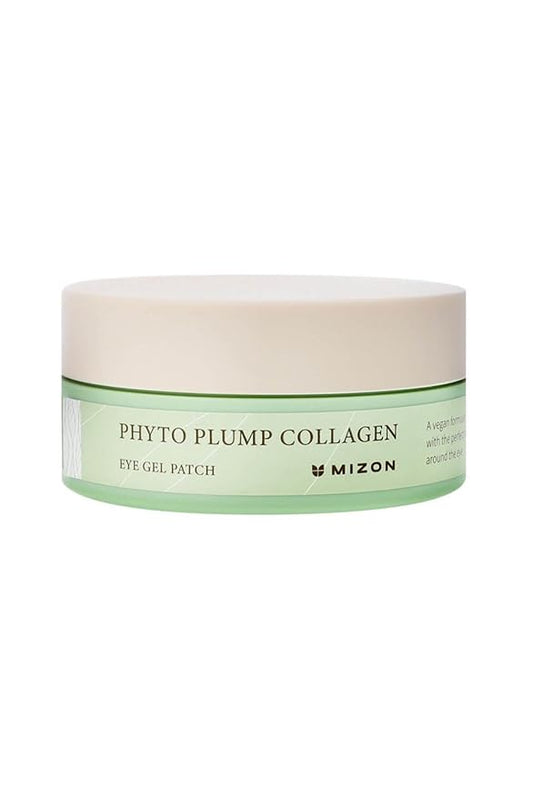 MIZON Phyto Plump Collagen Eye Gel Patch with Moringa, Triple Hyaluronic Acid, and Botanical Extracts for Brightening, Hydration, and Elasticity – 60pcs – Improves Vitality and Glow
