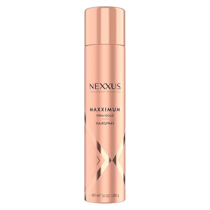 Nexxus Maximum Hold Finishing Hair Spray, for Control, Hold Hairspray for Women Hair Styling, Pink, 10 oz