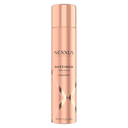 Nexxus Maximum Hold Finishing Hair Spray, for Control, Hold Hairspray for Women Hair Styling, Pink, 10 oz