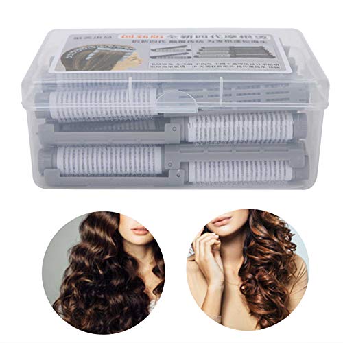 20pcs Hair Perm Rods Fluffy Perming Rod Hair Roller Curler Hairdressing Tool Kit(Purple) Styling Tools & Appliances (Grey)