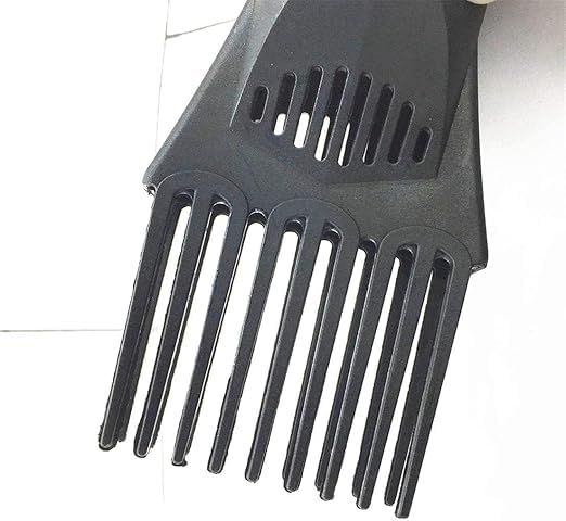 1Pc Black Universal Hair Dryer Comb Attachment for Straightening and Detangling - Nozzle Plastic Hairdressing Salon Blow Comb for Curly, Natural Hair - Styling Tools and Appliances