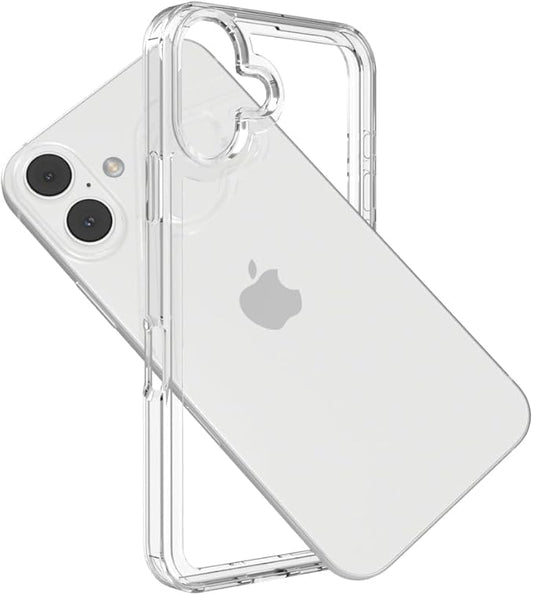 for iPhone 16 Clear Bumper Frame No-Back Case, Slim Fit Ultra-Light Anti-Yellowing Transparent Protection Heat Dissipation Phone Cover Case 6.1" 2024