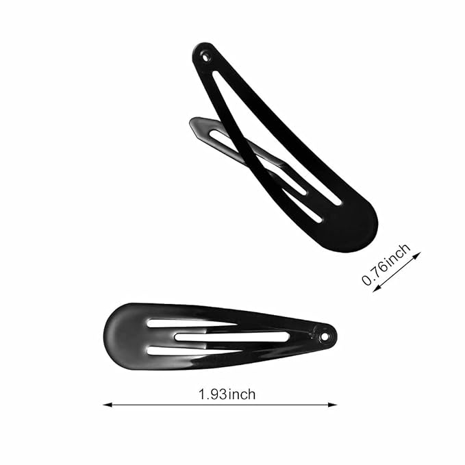 120 Pack Black Hair Clips | Non-Slip Snap Clips for Women & Girls | Durable Hairpins for Thick Hair, Updos, Braids & Buns | Secure Hold, Snag-Free Design