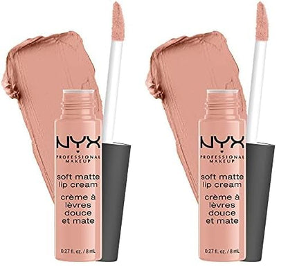 NYX PROFESSIONAL MAKEUP Soft Matte Lip Cream, Lightweight Liquid Lipstick - Cairo (Matte Pure Nude) (Pack of 2)