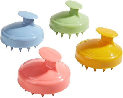 Hair Scalp Massager Soft Silicone Scalp Brush Shampoo Brush Scalp Exfoliator Scalp Massager for Hair Growth/Dandruff Removal, Head Massager for Hair Care Styling Tools Appliances (1pc-red)