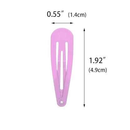 40 Counts Colorful Metal Snap Hair Clips 2 Inch Barrettes for Women Accessories (hotpink)