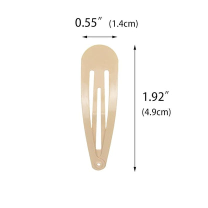40 Counts Colorful Metal Snap Hair Clips 2 Inch Barrettes for Women Accessories (taupe)