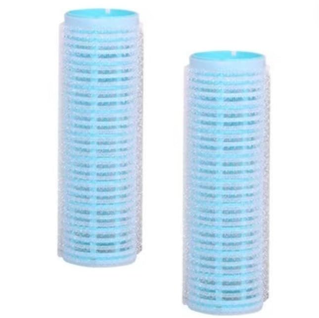 2 PCS Blue Small Size Hair Rollers Curlers Self Grip Holding Rollers Hairdressing Curlers Hair Design Sticky Cling Style For DIY Or Hair Salon,Gripping Sticky Rollers 20mm,Styling Tools & Appliances