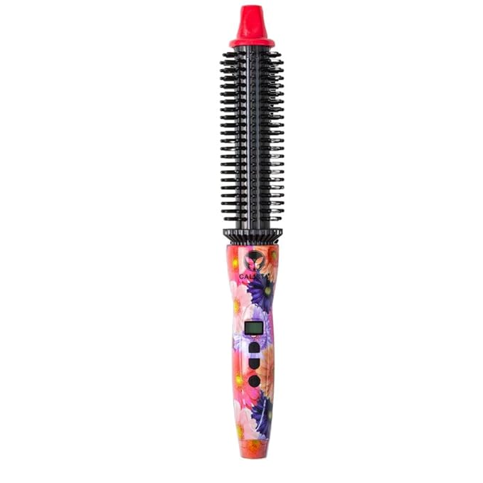 CALISTA Perfecter Pro Heated Round Brush | Curl, Volumize, and Style Hair with No Heat Damage for Healthier Hair | 4 Sizes for All Hair Types | Dual Voltage & Adjustable Temp (Daisy Bloom, 1.0)