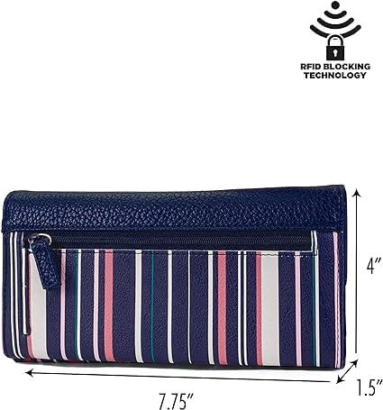 Nautica Money Manager RFID Slim and Small Wallet for Women - Credit Card Holder with Coin Purse and Zipper Wallet, Women's Clutch Organizer