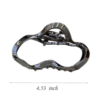 Oval Metal Hair Claw Clips - 2PCS Large Hair Styling Accessories for Women and Girls