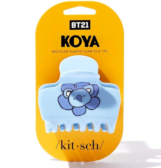 Kitsch BT21 Recycled Plastic Puffy Medium Hair Clips for Women, Medium Claw Clips for Thin Hair, Claw Hair Clips for Short Hair for Women