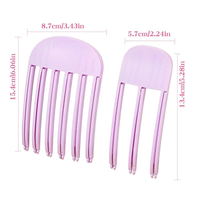 2 Pack Wind Shaping Styling Comb for Fluffy Bangs,Easy High CrownVolumizer Tool for Women,Quick Hair Styling Tools Volumizing Hair Clips for All Hair Types No Trace Hair Root Lifting Clips Men Women
