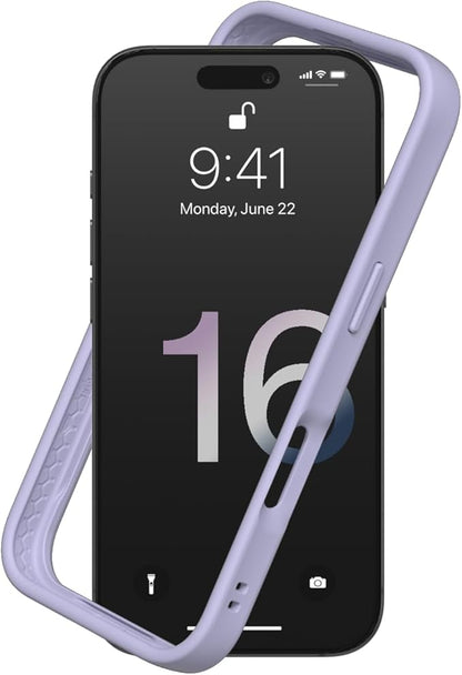 RhinoShield Bumper Case Compatible with [iPhone 16 Pro] | CrashGuard - Shock Absorbent Slim Design Protective Cover 3.5M / 11ft Drop Protection - Lavender
