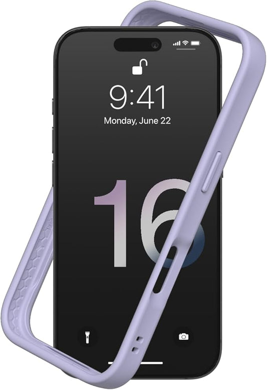 RhinoShield Bumper Case Compatible with [iPhone 16 Pro] | CrashGuard - Shock Absorbent Slim Design Protective Cover 3.5M / 11ft Drop Protection - Lavender