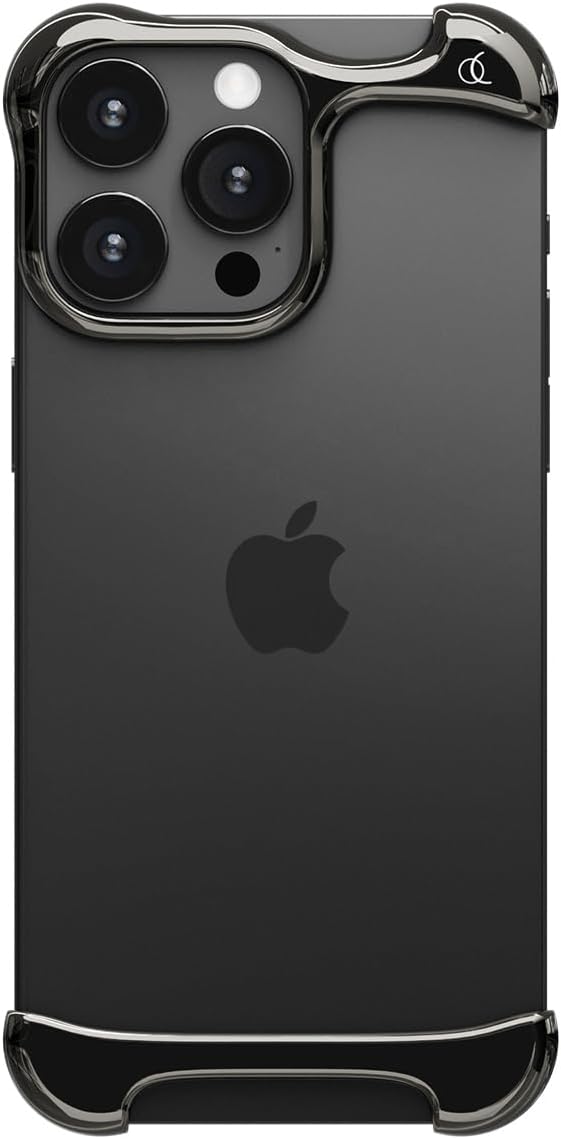 Arc Pulse Compatible with iPhone 16 Pro Max Phone Case (2024), Minimalist Protective Shock Absorption Aerospace Grade Aluminum Shells + Elastomer Inlays Easy Fit 6.9 inch (Aluminum Polished Graphite)
