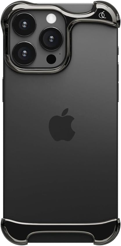 Arc Pulse Compatible with iPhone 16 Pro Max Phone Case (2024), Minimalist Protective Shock Absorption Aerospace Grade Aluminum Shells + Elastomer Inlays Easy Fit 6.9 inch (Aluminum Polished Graphite)