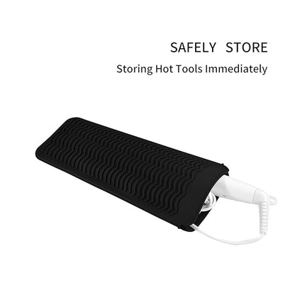 Heat Resistant Travel Mat Pouch for Hair Straighteners,Crimping Irons,Curling Wands,Flat Irons and Styling Tools