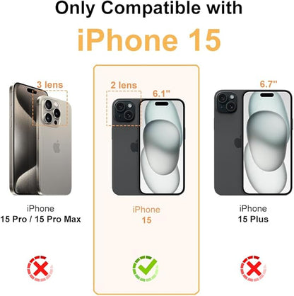 for iPhone 15 Clear Bumper Frame No-Back Case, Slim Fit Ultra-Light Anti-Yellowing Transparent Protection Phone Cover Case 6.1" 2023
