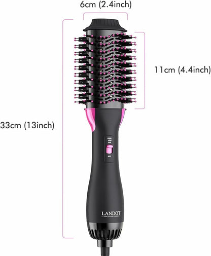 One-Step Hot Air Blow Hair Dryer Brush - 2.4 Inch HairDryer Styler and Volumizer for All Hair Types - Professional Blowout Style and Dry Quickly for Smooth, Frizz-Free Results