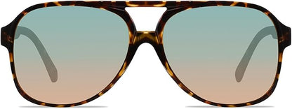 YDAOWKN Retro Aviator Sunglasses for Women Mens Large Frame Classic Vintage 70s Sun Glasses Aviators