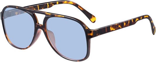 YDAOWKN Retro Aviator Sunglasses for Women Mens Large Frame Classic Vintage 70s Sun Glasses Aviators