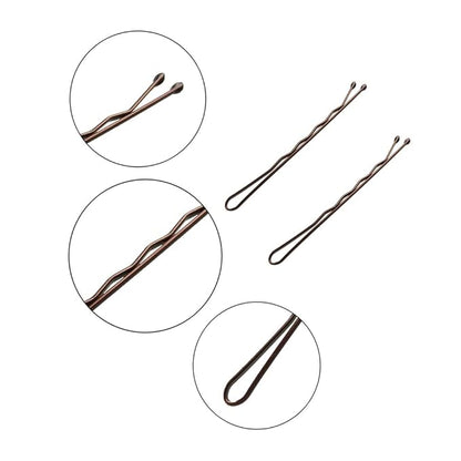 220pcs 2.76 Inch Large Brown Bobby Pins for Women, Jumbo Long Pins with Box, Reusable Non Slip Big Pins Great For Thick Hair