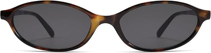 Retro Oval Cat Eye Sunglasses for Women Y2k Trendy Narrow Sunnies Designer Sun Glasses AR82253