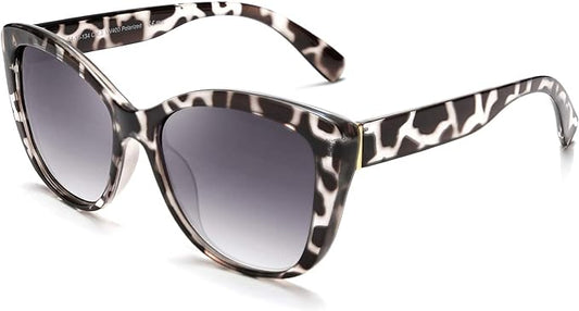FEISEDY Polarized Vintage Sunglasses American Womens Square Jackie O Cat Eye Sunglasses B2451