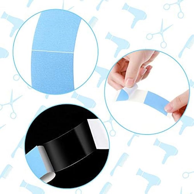 20Pcs Blue Lace Front Wig Tape, Double Sided Wig Tape Waterproof Hair Extension Tape Strong Hold Clear Wig Tape for Lace Wigs Hair Extensions, Wigs and Accessories