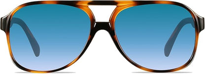 YDAOWKN Retro Aviator Sunglasses for Women Mens Large Frame Classic Vintage 70s Sun Glasses Aviators
