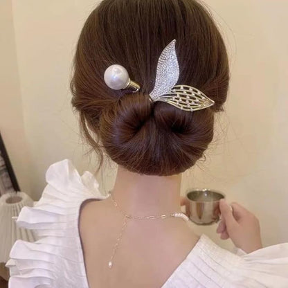 Ins Style Elegant Lazy Hair Curler, Crystal Hair Bun Maker, French Twist Hairstyle Bun Hair Accessories