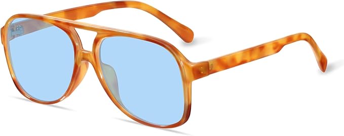 YDAOWKN Retro Aviator Sunglasses for Women Mens Large Frame Classic Vintage 70s Sun Glasses Aviators