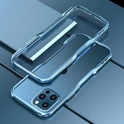 HENGHUI Aluminum Bumpers Compatible with iPhone 12 Pro/iPhone 12 6.1-INCH Bumper Case Metal Frame Bumper Cover Shock Absorbent Slim Cool Design (iPhone12/iPhone12Pro, Blue)