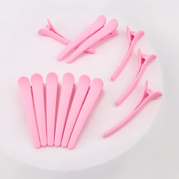 24 PCS YISSION 3.1 Inch Pink Matte Alligator Hair Clips Barrettes No Crease Duck Billed Clips - Hair Styling Accessories for Women and Girls