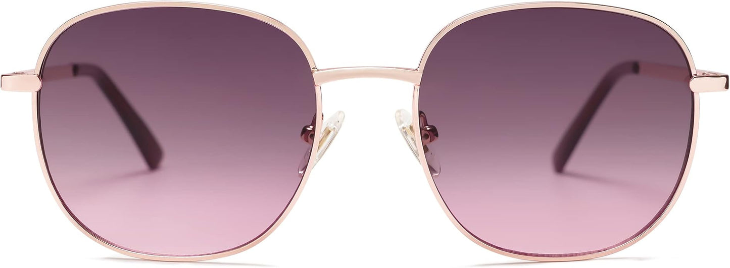 SOJOS Classic Trendy Square Sunglasses for Women Men Cute Big Frame Gold Shades SJ1137