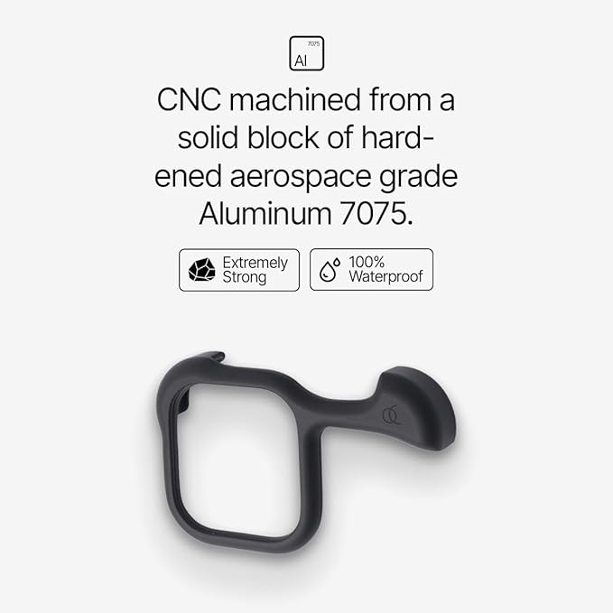 Arc Pulse Compatible with iPhone 16 Pro Phone Case (2024), Minimalist Protective Shock Absorption Aerospace Grade Aluminum Shells + Elastomer Inlays Easy Fit 6.3 inch (Aluminum Matte Black)