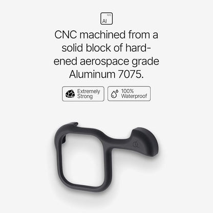 Arc Pulse Compatible with iPhone 16 Pro Phone Case (2024), Minimalist Protective Shock Absorption Aerospace Grade Aluminum Shells + Elastomer Inlays Easy Fit 6.3 inch (Aluminum Matte Black)