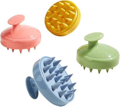 Hair Scalp Massager Soft Silicone Scalp Brush Shampoo Brush Scalp Exfoliator Scalp Massager for Hair Growth/Dandruff Removal, Head Massager for Hair Care Styling Tools Appliances (1pc-red)