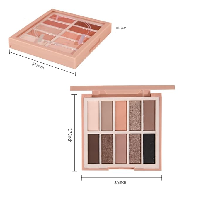 Neutral Nude Eye Shadow Palette,Matte Brown Black Naked Cream Eyeshadow Palette,make up pallets for women Highly Pigmented Natural Eyeshadow for Eyes Long Lasting Naturing-Looking,Blendable,Vegan