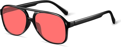YDAOWKN Retro Aviator Sunglasses for Women Mens Large Frame Classic Vintage 70s Sun Glasses Aviators