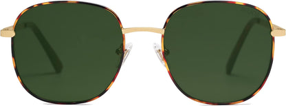 SOJOS Classic Trendy Square Sunglasses for Women Men Cute Big Frame Gold Shades SJ1137